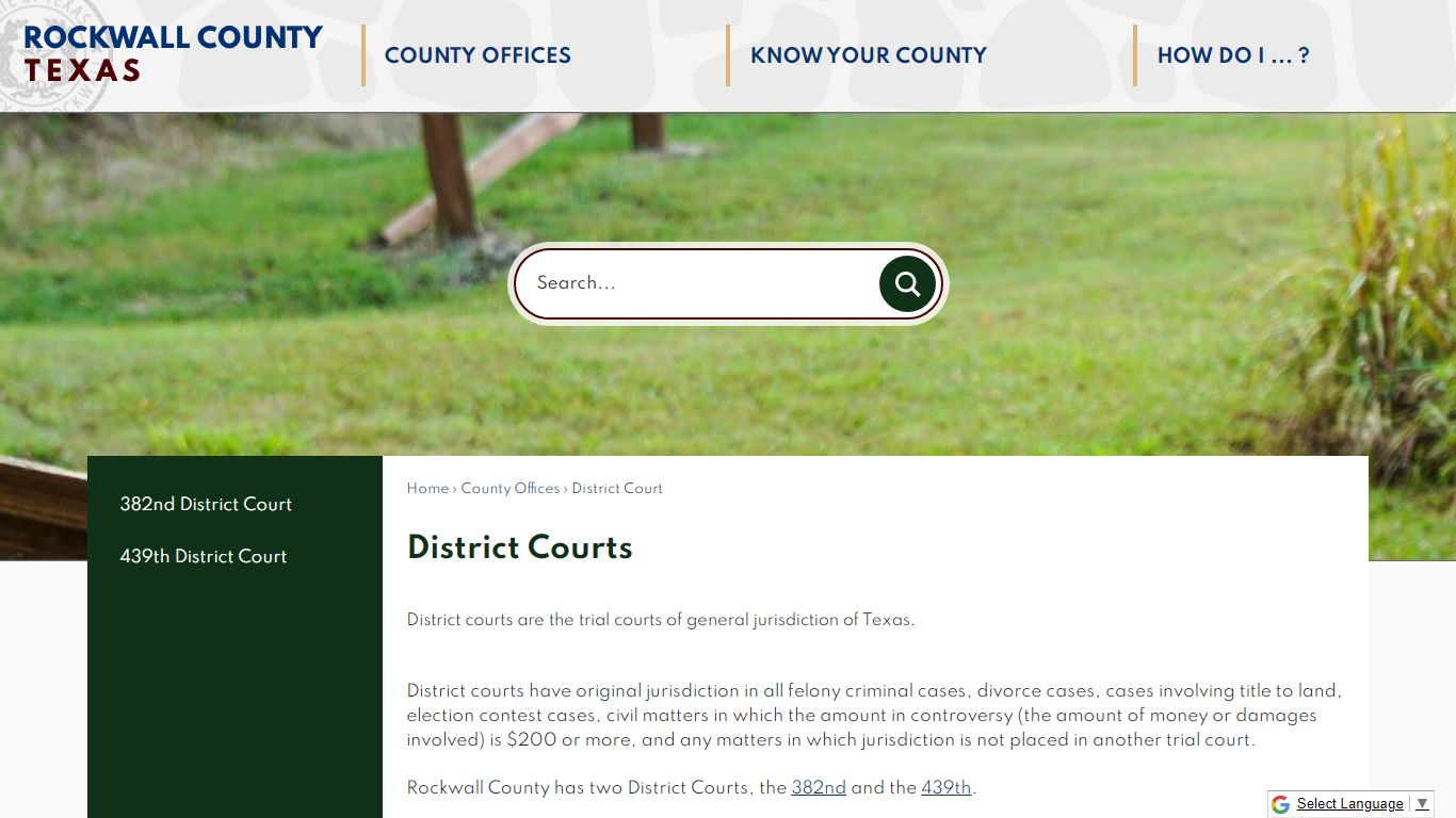 District Courts | Rockwall County-Official Website