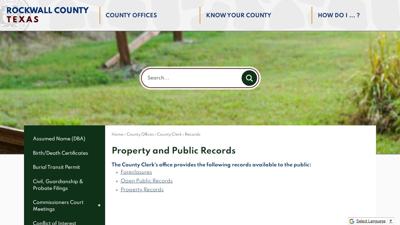 Property and Public Records | Rockwall County-Official Website